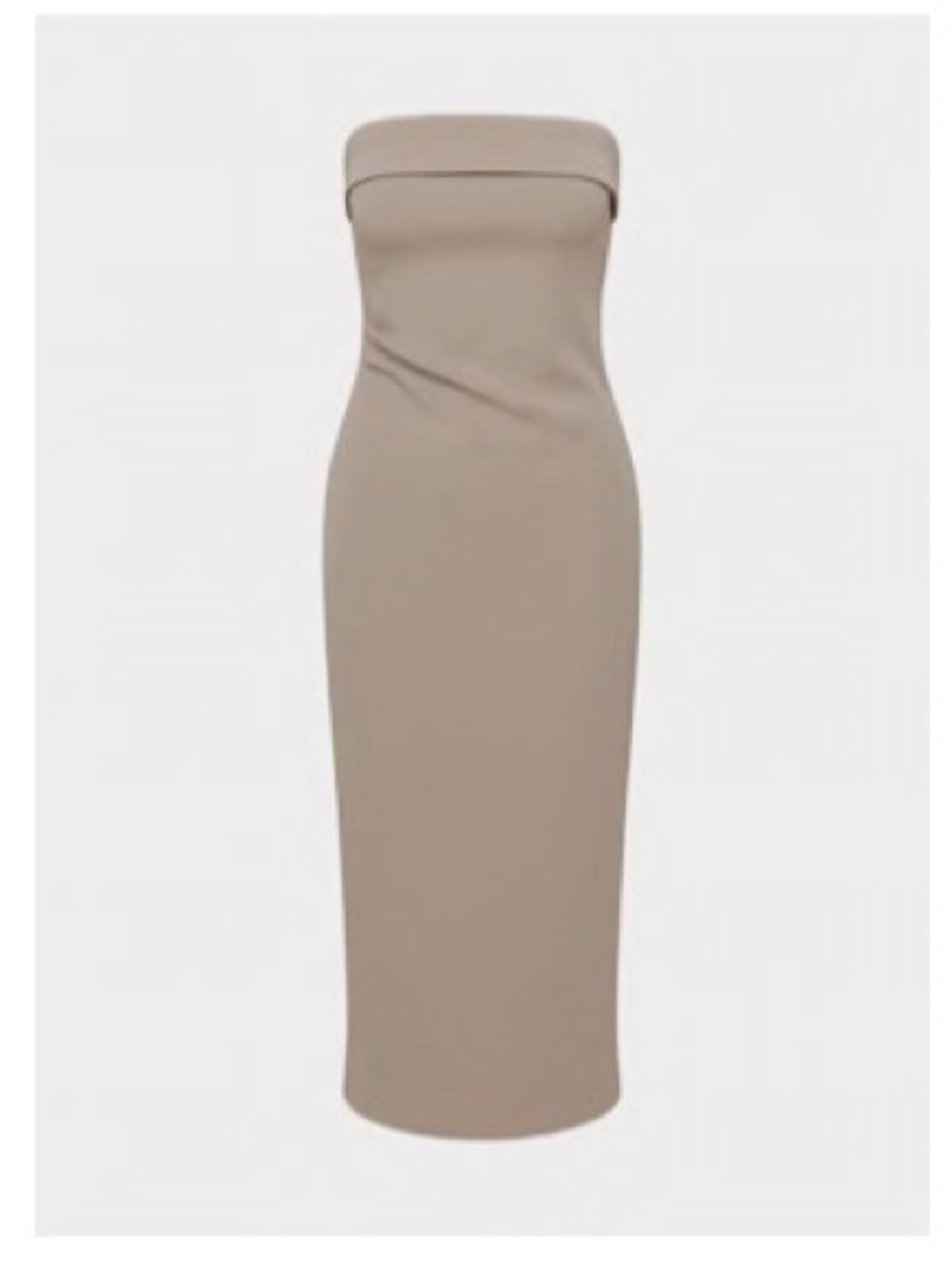 Aritzia Babaton Strapless Taupe Midi Dress Small